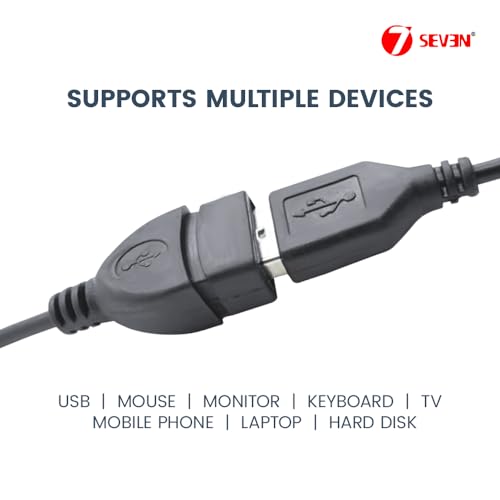 Image of 7SEVEN USB Cable 2.0 5 meter Extension Male-A to Female-A Suitable to Extend Mouse Printer Scanner Keyboard DVR NVR External HDD Device to Operate Conveniently