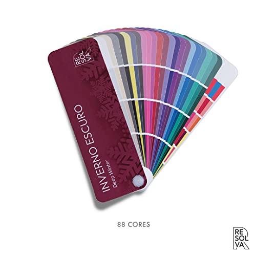 Cartela de cores | Coloração Pessoal | Paleta Pessoal | Resolva Meu Look | Mini (Inverno escuro)