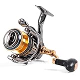 Spinning Fishing Reel for Freshwater Saltwater Fishing, Anti-Reverse with Front-Adjustable Drag, Aluminum Alloy Cup, 5.5:1 Gear Ratio, 13+1 Ball Bearings (GX5000)
