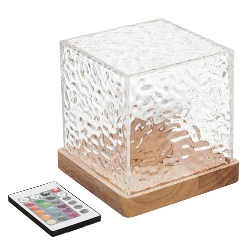 La Chaise Longue - Lampe Cube Harmony Conf - Plastique PS et Bois Pin - Usage Décoratif Luminaire - Taille 13 x 13 x 13 cm - Poids 480 g - Couleur Marron