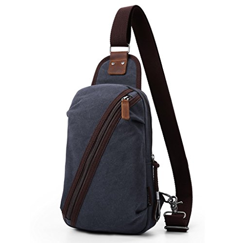 C&S CS Bolso de Lona Bolso de Hombro de Estilo único para Hombres Satchel Sports Seiko Producción (Color : Gray)