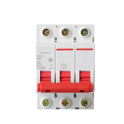Disjoncteur miniature 3P 32A courbe C DZ47S coupure 6KA pour réseau électrique triphasé