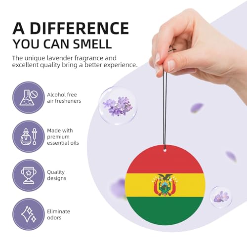 Hojas aromáticas para auto con bandera de Bolivia miniatura 5