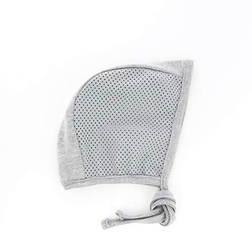 Jellytree Baby Hat Bonnet Summer Mesh Breathable Soft Toddler Boys Fashion Caps Baby Hearing Aid Hat Infant Beanies, Grey+Navy_L #TOP4