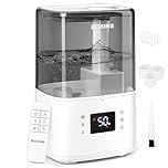 BOXING 4.5L Warm and Cool Mist Ultrasonic Humidifier for Bedroom Large Room, Top Fill Essential Oil Diffuser with Remote, Auto Shut-Off Quiet Sleep Mode, Humidistat, Timer, BPA-Free, 45H Runtime