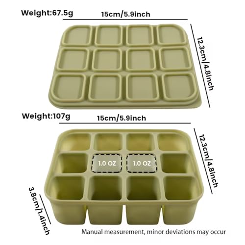 Bandeja de hielo de silicona con 12 cavidades y tapa miniatura 2