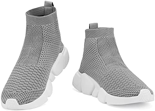 Image of Santiro Men's Running Shoes Breathable Knit Slip On Sneakers