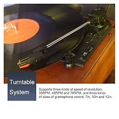 Tourne-Disque Vinyle Haut-Parleur Portable phonographe rétro Gramophone Tourne-Disque Vinyle Lecture de Platine Vinyle Classique Haut-Parleur stéréo intégré 33/45/78 TR/Min - Les Beatles, Paul McCartney, John Lennon, RIngo Starr, George Harrison Tourne-Disque Vinyle Haut-Parleur Portable phonographe rétro Gramophone Tourne-Disque Vinyle Lecture de Platine Vinyle Classique Haut-Parleur stéréo intégré 33/45/78 TR/Min – Image 6
