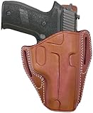 Leather Sig P226 Holster OWB - for Sig P226 P228 P229 Pistols - Sig P228 Holsters - Pancake Sig P229 OWB Calfskin Holsters