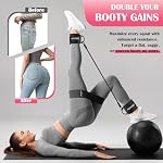 KUTIZE Ankle Resistance Bands with Cuffs & Fabric Resistance Bands Set - Legs & Glutes Workout Equipment for Women & Men, Home Gym Heavy Exercise Bands for Butt, Hip, Yoga,Strength Training