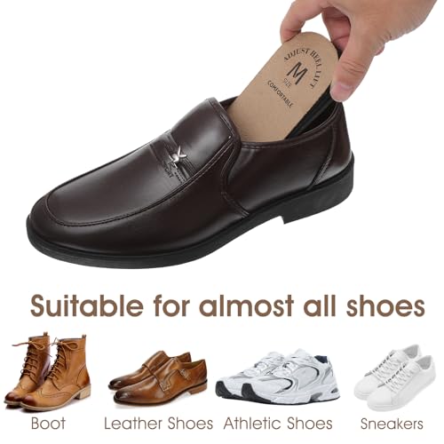 Image of 1 Pair Heel Inserts Pads for Shoes Men & Women Height Increase Boosters Heel Lift Raisers for Shoes, Shoe Lifts for Men Heels Cushions for Leg Length Discrepancy Height Increasing Insoles (M)