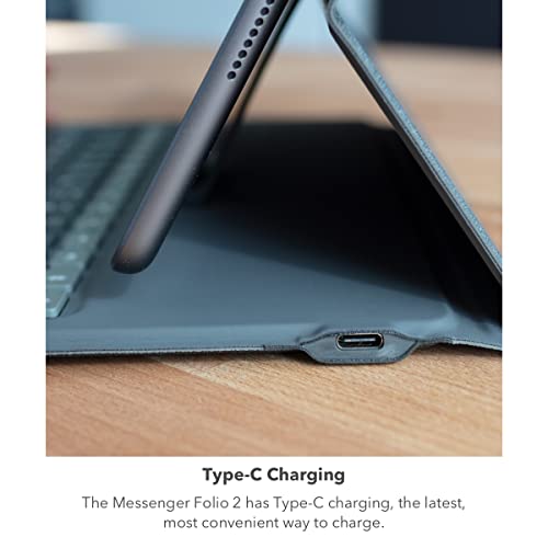 Zagg Messenger Folio 2 Tablet Keyboard & Case, Laptop-Style Keys, Built-In Stand For 10.9-Inch 10Th Gen Ipad #TOP1