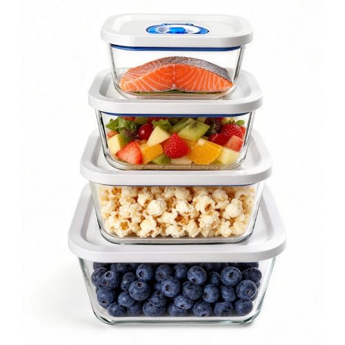 PARAPOINT 4-Size Glass Containers
