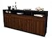 Produktbild Stil.Zeit Sideboard Ezia, Korpus anthrazit matt, Front Holz-Design Walnuss (180x79x35cm) Push-to-Open Technik & Leichtlaufschienen