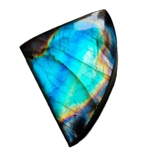 Labradorite pour bijoux artisanaux : pierre naturelle de forme fantaisie 38x27mm