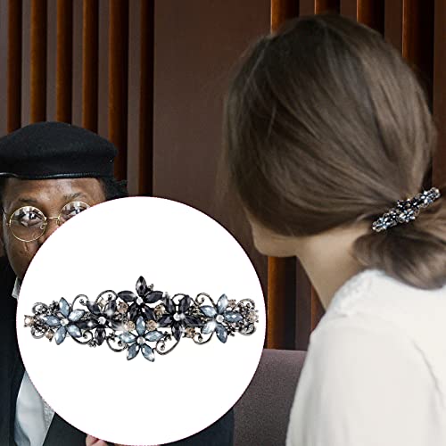 4 Pieces Rhinestones Hair Barrettes For Women Crystal French Hair Accessories Spring Vintage Flower Hair Clips Wedding Barrette Retro Elegant Hair Jewelry For Women Girls Hair Styling Tools #TOP4
