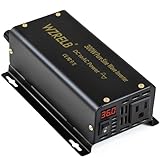 WZRELB 300W Pure Sine Wave Power Inverter 600W Peak DC 36V to 110V AC Car Adapter Off Grid with LED Display