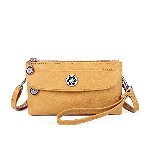Image of Angel Kiss Crossbody Bags Small Purses for Women Vegan Leather Cell Phone Wallet Purse with Wristlet Strap