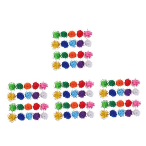 DIYEAH 2000 Piezas Unidades Pompones de Purpurina Coloridos para Manualidades Infantiles Suaves y Ligeros Decoración DIY Accesorios Ropa