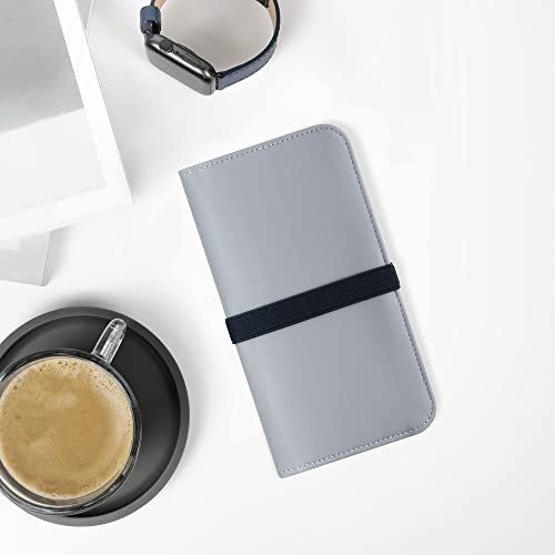 Kwmobile Universal Case For Xl - 6.7/6.8" Smartphones - Case Neoprene Protective Flip Cover With Elastic Strap - Grey #TOP1