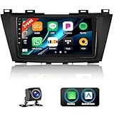 Car Radio Stereo for Mazda 5 CW 2010-2015,2+64G Android 13 Wireless Carplay Android Auto,9 Inch Touchscreen Car Radio GPS WiFi Bluetooth FM/RDS EQ SWC Dual USB/AUX-in Backup Camera