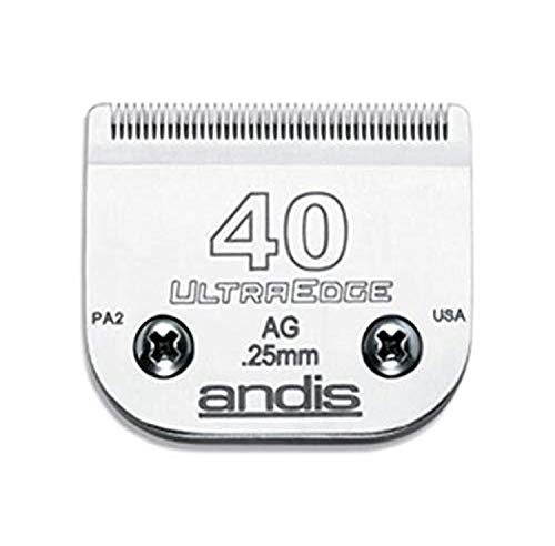 Andis Carbon-Infused Steel UltraEdge Super Blocking Dog Clipper Blade, Size-40, 1/100-Inch Cut Length (64076)