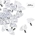 Pocoxll 20PCS 5mm Clear Cabinet Shelf Clips, Plastic Shelf Pins,Shelf Support Pegs for Shelves, Cabinet, Bookcase Stability