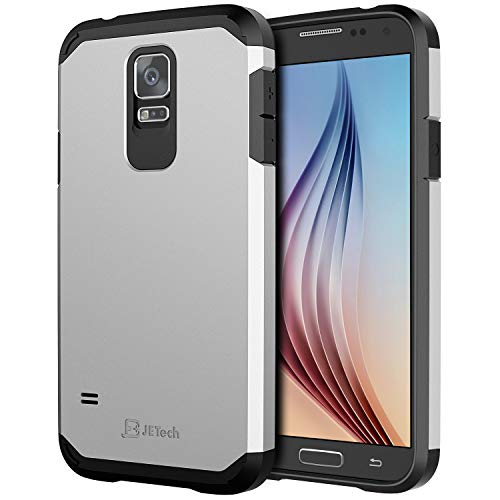JETech Case for Samsung Galaxy S5, Protective Cover (Silver)