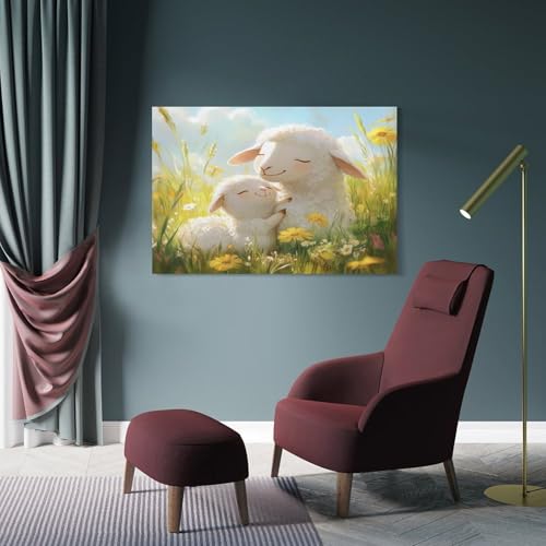 Image sur toile agneau tableau décoration murale douceur pour la maison