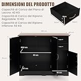 Zoom IMG-2 costway credenza buffet armadio di Zoom IMG-2 costway credenza buffet armadio di