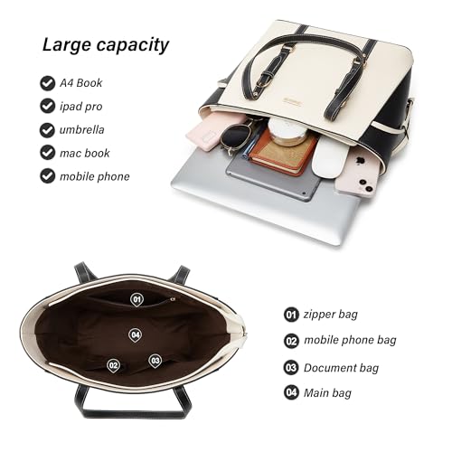 Image of Women Fashion Synthetic Leather Handbags Tote Bag Shoulder Bag Top Handle Satchel Purse Set