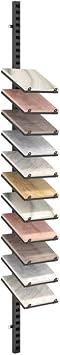 Large Format Metal Tile Display Rack, Wall Mounted Floor Tile Storage Rack, 11-Layer Porcelain Sample Plate Display Stand,Multi-Layer Marble Slab Sample Shelf for Display Bulk, Save Space