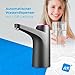 NK Wasserspender - LED-Anzeige, USB-Akku 1200 mAh, Silikonmaterial, kompatibel mit 4,5L 5L 7,5L 10L 11,3L 15L 18,9L (3,8 und 4,8cm Adapter) - Schwarz