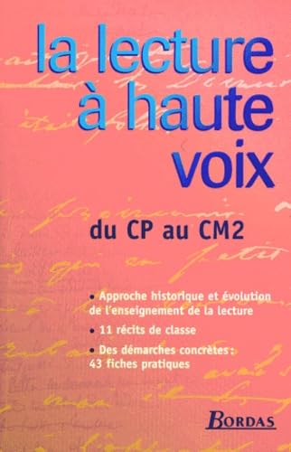 livre LA LECTURE A HAUTE VOIX CP/CM2 (Ancienne Edition)