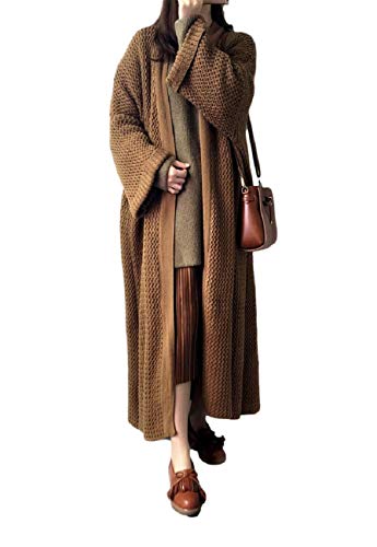 Maison de TAO(メゾンドタオ) 学生 コート 長袖 女の子 丈 韓国 ゴルフ ダンス バラ ピアノ 衣装 ロリ ゴス ローズ 上品 キャバ 無地 羽織 カーデ 系 ゆめ ゆる アニメ 色 シニア ミセス マキシ ミドル モード ルーム ガール 春秋 防寒 さいず 学校 仕事 婦人 歳 お揃い こげ 茶 ユル ユルイ 通販 服 ろんぐ セクシー 体型 フォーマル 綺麗 (茶, FREE)