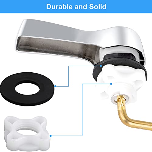 image for iFealClear Solid Brass Toilet Tank Flush Lever Replacement, Universal 