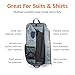 Amazon Basics Carry-On Garment Bag for Travel and Business Trips with Detachable Shoulder Strap, Hanging Suit Luggage, Wrinkle Free Cover for Suits Dresses Coats, Foldable with Shoe Compartment, Navy