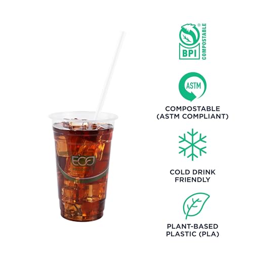 Pitillos Compostables Plástico PLA 9.5" x4800 Eco Products miniatura 3