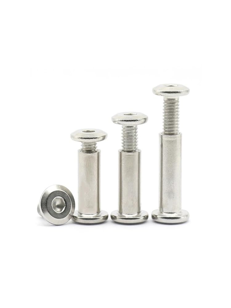 Viti Metalliche 2-20 Pezzi M3 M4 M5 304 in Acciaio Inossidabile con esagono Incassato, Vite di bloccaggio con Dado, per mobili da Cucina, connettori per Letti per Bambini(M4x20-5mm-20pcs)
