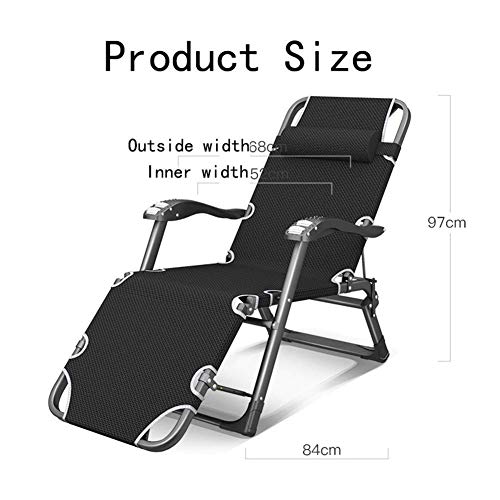 Chaises Longues de Jardin Pliantes avec Coussin et Transat Inclinable en Acier