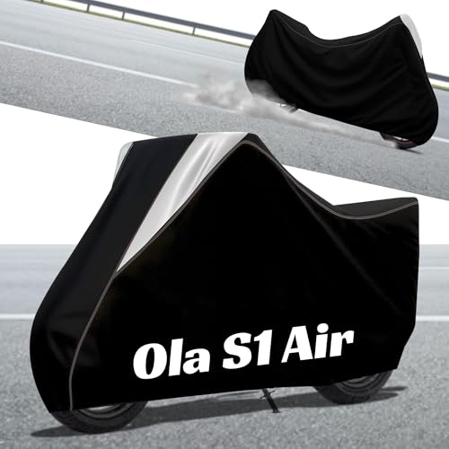 Image of Stylish Water Resistant Scooty Body Cover Compatible with Ola S1 Air & All Models | UV Protection, Dustproof, Heat Resistant, Two Wheeler | New All Weather Protection, Dust & Rain