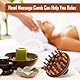 2 Stück Kopfmassage Bürste aus Holz, 2 in1 Kopfhaut Massagebürste und Haarkämm, Kopfhaut Kamm zum Ausbaggern der Meridiane, Scheiben Massagebürste mit Griff, Sandelholz Massage Kamm für Scalp