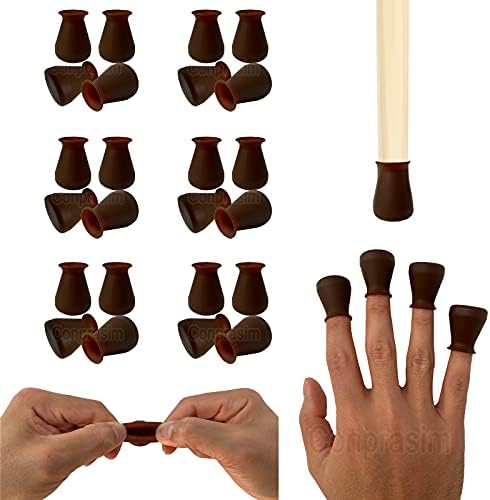 Extra Small Silicone Chair Leg Floor Protectors Fit 0.5”to1” Furniture Table Feet Cover Anti-Slip Bottom Chair Leg Caps for Hardwood Floors Prevent Scratches No Noise, 24 Pack