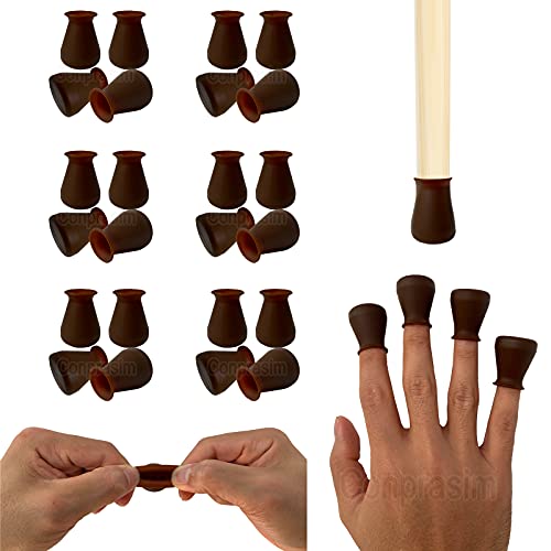 Extra Small Silicone Chair Leg Floor Protectors Fit 0.5”To1” Furniture Table Feet Cover Anti-Slip Bottom Chair Leg Caps For Hardwood Floors Prevent Scratches No Noise, 24 Pack #TOP24