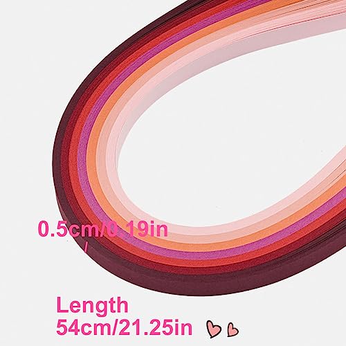 Butyeak Quilling Papierstreifen, Quilling Kunst Streifen, Papier-Rüschen-Set, 800 Stück Papier Quilling Streifen, Papier Quilling, 33 Farben 54cm Länge/Streifen Papierbreite 5mm, für DIY Handwerk