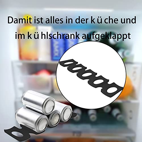 GERUI 3 Stück Flaschenhalter Kühlschrank, Silikon Faltbare Flaschenablage, Flaschenregal Bier Halter, Getränke Wein Organizer Dosenhalte Stapelhilfe für Kühlschrank Flaschen Dosen Hältet,schwarz