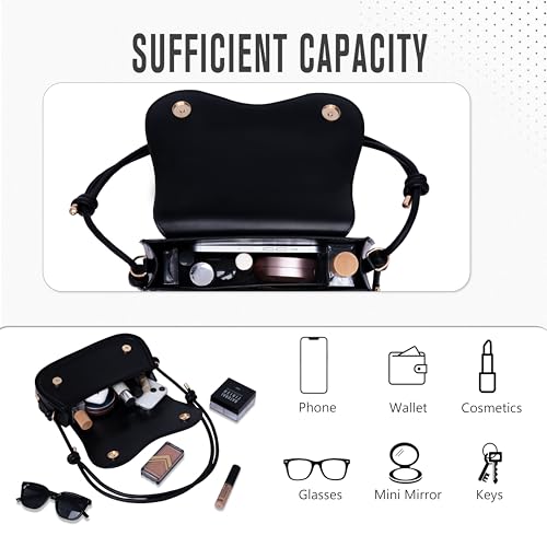 Shoulder Bag for Women Y2K Trendy Purse Vegan Leather Hobo Handbags Clutch Saddle Bag with Removable Strap3