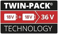 Original Einhell Akku PXC-Twinpack 2,5 Ah Power X-Change (Li-Ion, 18 V, 2X 2,5 Ah-Akkus, universell für alle PXC-Geräte, proaktives Batteriemanagement, angepasste Ladezyklen) – Ansicht 4