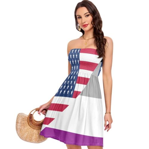 Robe d'été asexual pride GuoChe idéale pour vos soirées cocktail et fêtes estivales