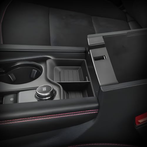 Image of LUWU 2025 2026 Explorer Center Console Organizer Compatible with Ford Explorer 2025 2026 Accessories Front Armrest Console Storage Box Insert Tray Silicone Material Black Coin Container